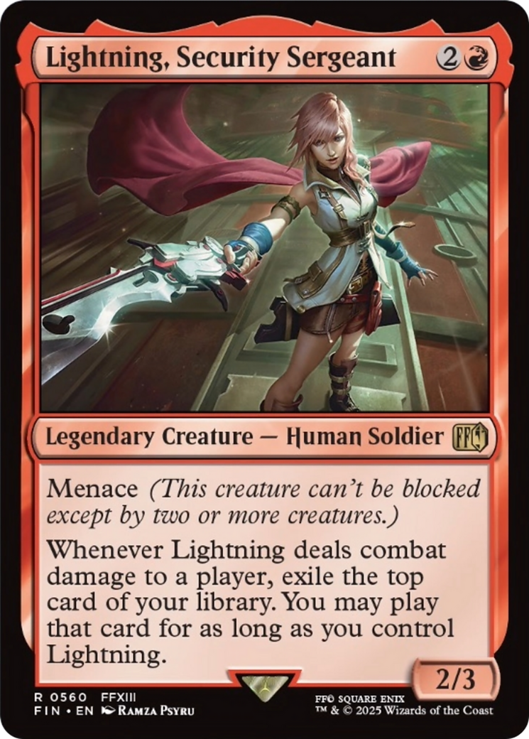 Lightning, Security Sergeant [FINAL FANTASY] | Deep Dive Games St. Marys