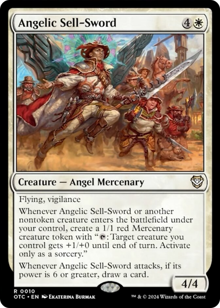 Angelic Sell-Sword [Outlaws of Thunder Junction Commander] | Deep Dive Games St. Marys