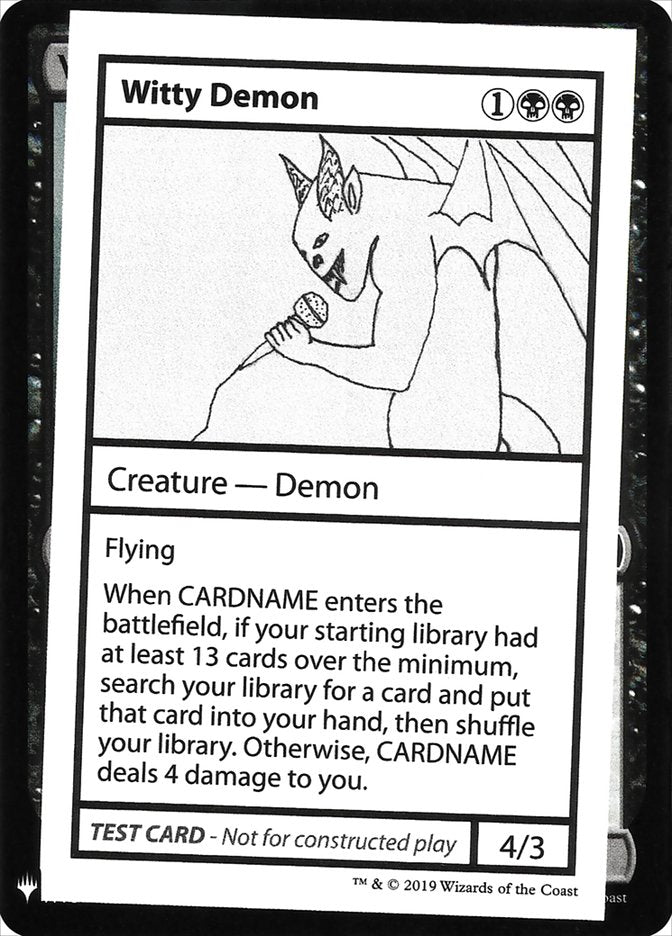 Witty Demon [Mystery Booster Playtest Cards] | Deep Dive Games St. Marys