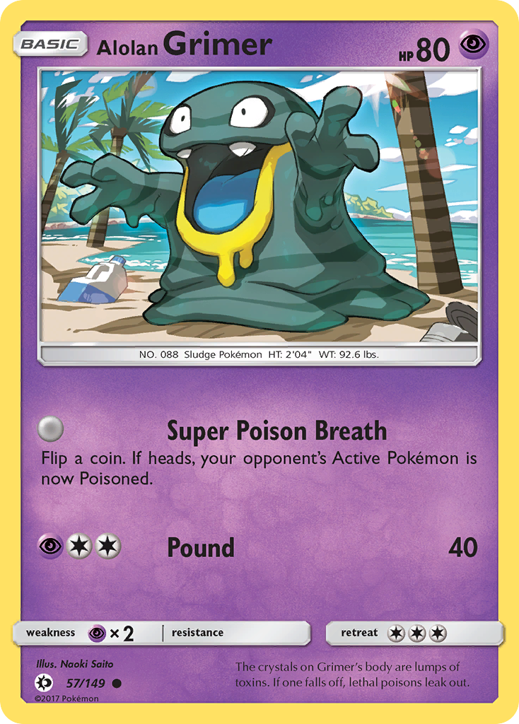 Alolan Grimer (57/149) [Sun & Moon: Base Set] | Deep Dive Games St. Marys