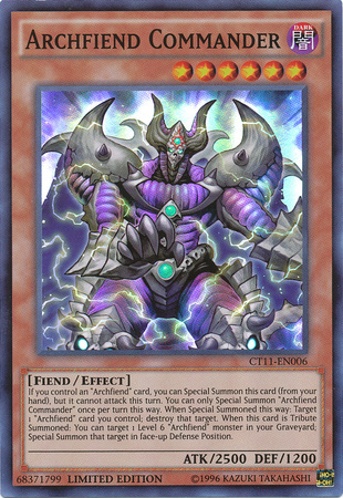 Archfiend Commander [CT11-EN006] Super Rare | Deep Dive Games St. Marys