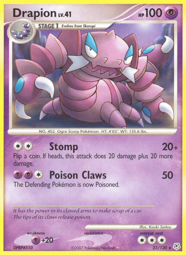 Drapion (23/130) [Diamond & Pearl: Base Set] | Deep Dive Games St. Marys