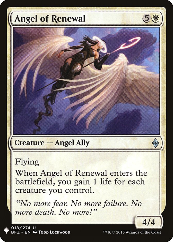 Angel of Renewal [Mystery Booster] | Deep Dive Games St. Marys