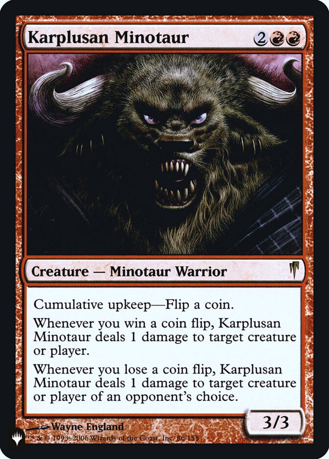 Karplusan Minotaur [Secret Lair: Heads I Win, Tails You Lose] | Deep Dive Games St. Marys