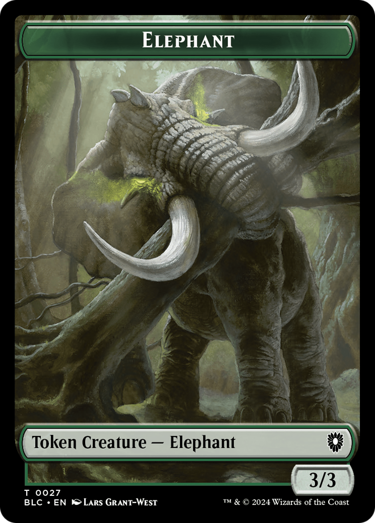 Elephant // Squid Double-Sided Token [Bloomburrow Commander Tokens] | Deep Dive Games St. Marys