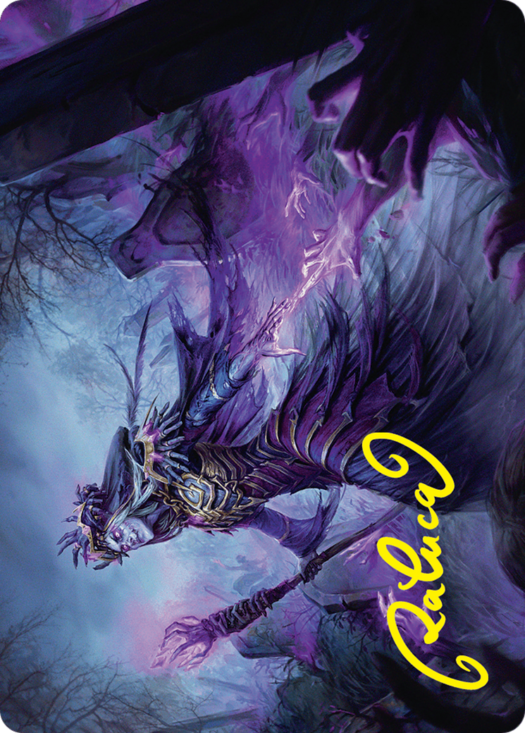 Zul Ashur, Lich Lord Art Card (10/54) (Gold-Stamped Signature) [Foundations Art Series] | Deep Dive Games St. Marys