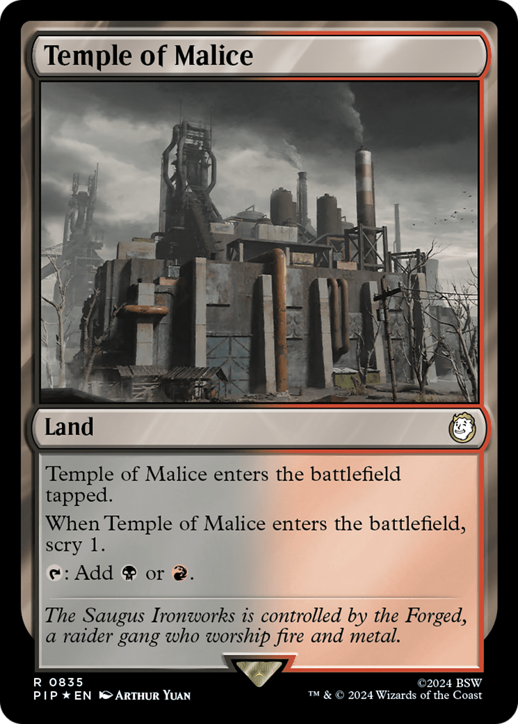 Temple of Malice (Surge Foil) [Fallout] | Deep Dive Games St. Marys