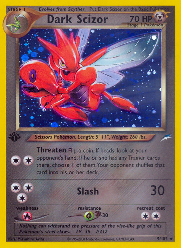 Dark Scizor (9/105) [Neo Destiny 1st Edition] | Deep Dive Games St. Marys