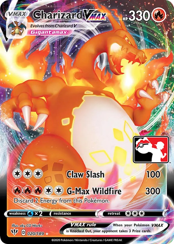 Charizard VMAX (020/189) [Prize Pack Series One] | Deep Dive Games St. Marys