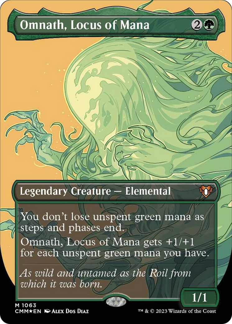 Omnath, Locus of Mana (Borderless Textured Foil Frame Break) [Commander Masters] | Deep Dive Games St. Marys