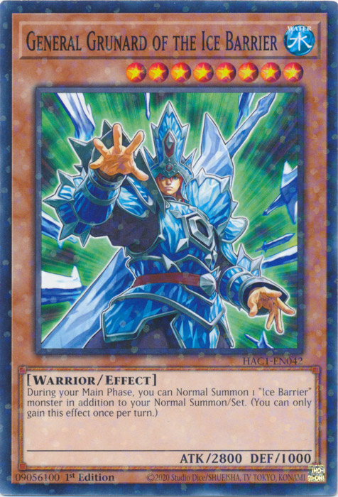 General Grunard of the Ice Barrier (Duel Terminal) [HAC1-EN042] Common | Deep Dive Games St. Marys