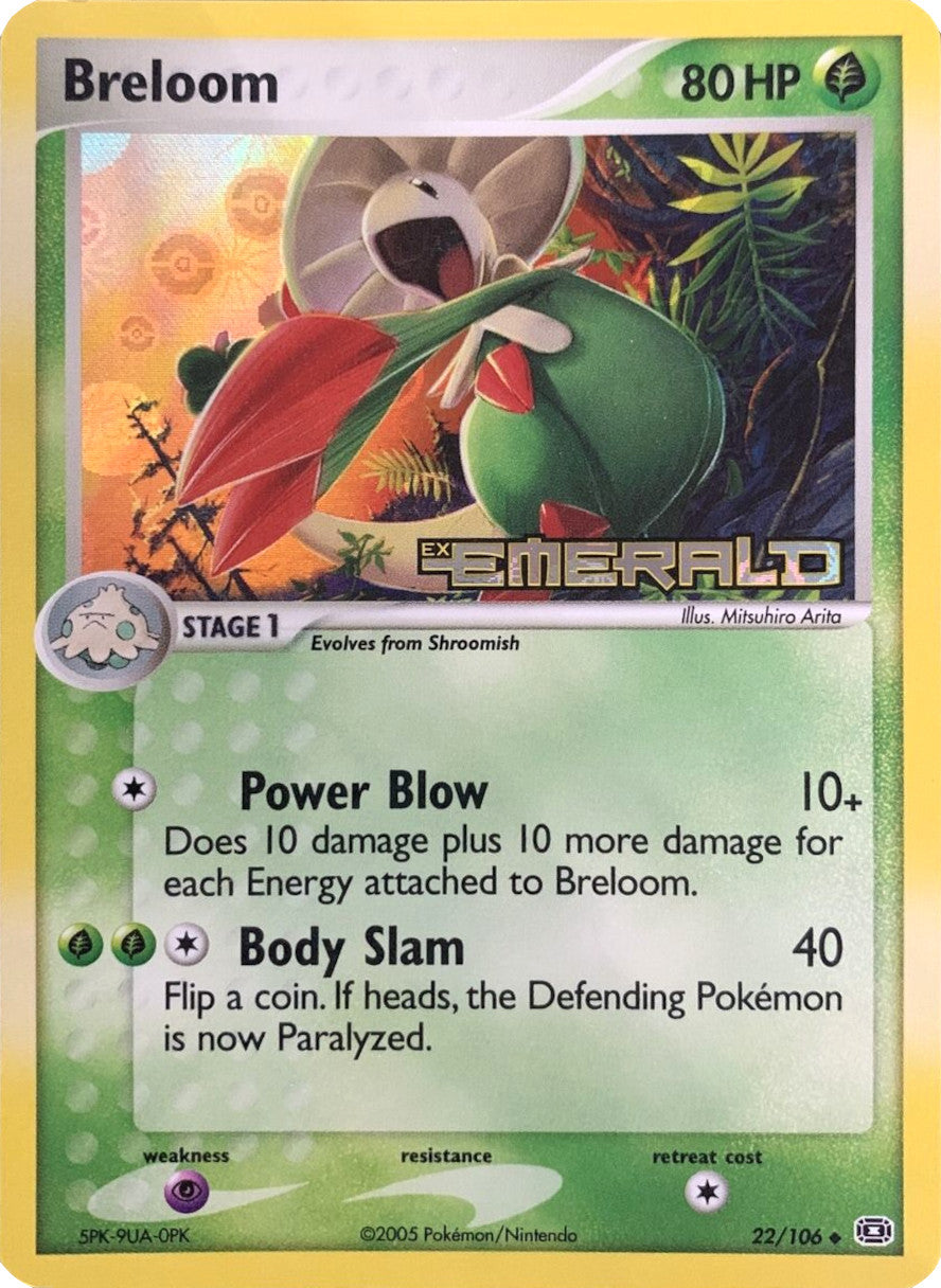 Breloom (22/106) (Stamped) [EX: Emerald] | Deep Dive Games St. Marys