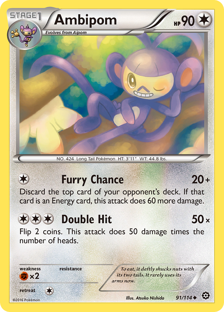 Ambipom (91/114) [XY: Steam Siege] | Deep Dive Games St. Marys