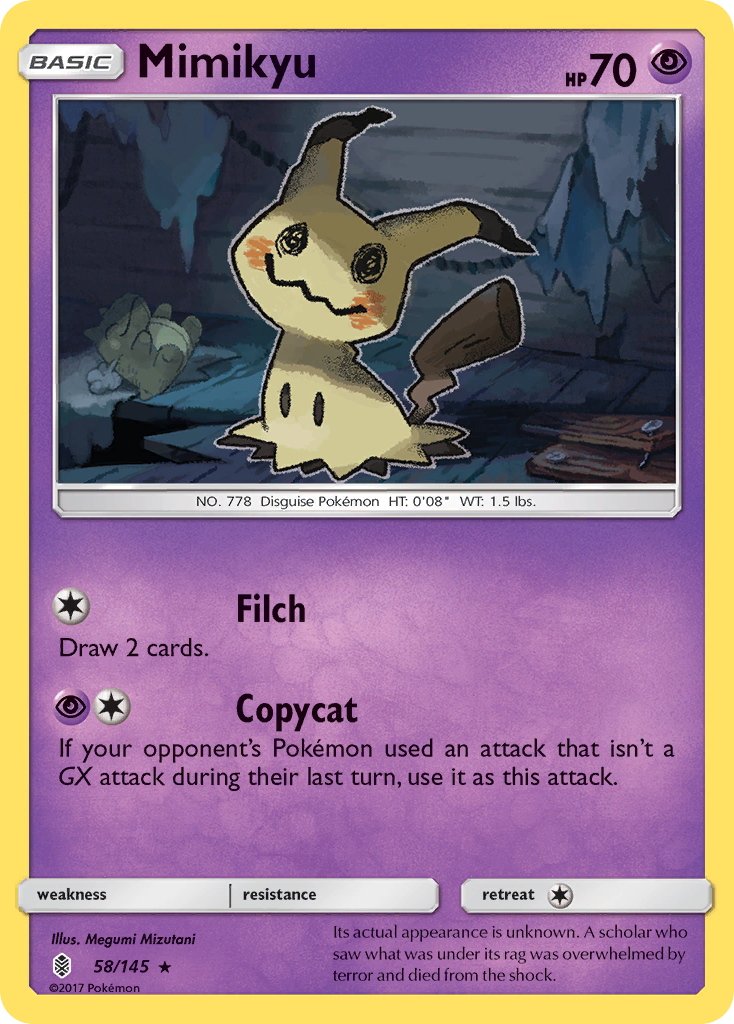 Mimikyu (58/145) [Sun & Moon: Guardians Rising] | Deep Dive Games St. Marys