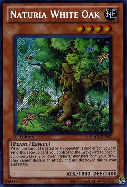 Naturia White Oak [HA04-EN051] Secret Rare | Deep Dive Games St. Marys