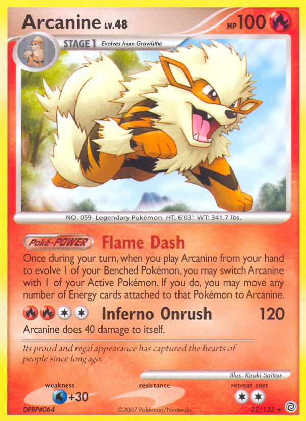 Arcanine (22/132) [Diamond & Pearl: Secret Wonders] | Deep Dive Games St. Marys