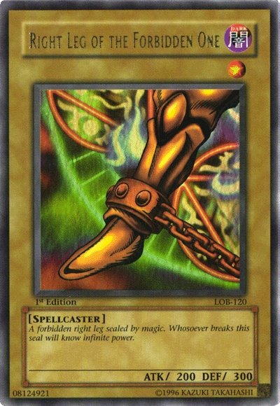 Right Leg of the Forbidden One [LOB-120] Ultra Rare | Deep Dive Games St. Marys