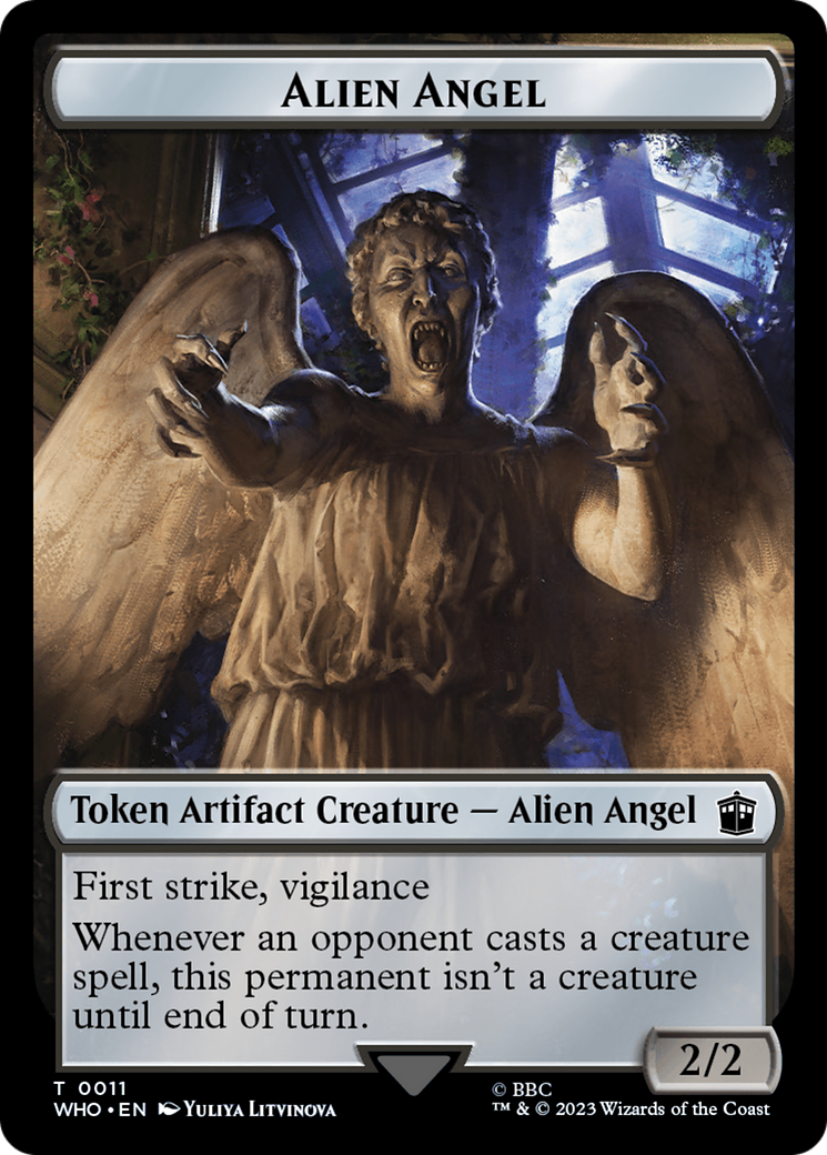 Copy // Alien Angel Double-Sided Token [Doctor Who Tokens] | Deep Dive Games St. Marys