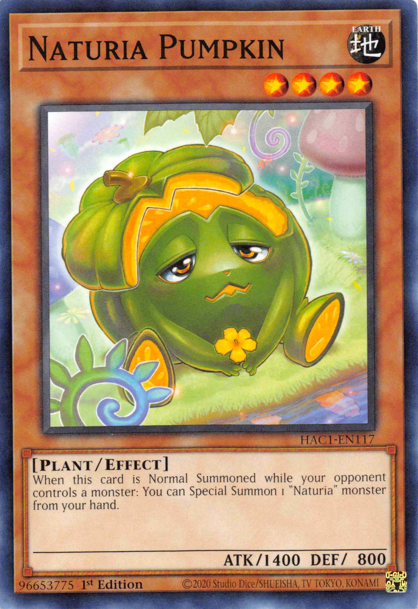 Naturia Pumpkin (Duel Terminal) [HAC1-EN117] Parallel Rare | Deep Dive Games St. Marys