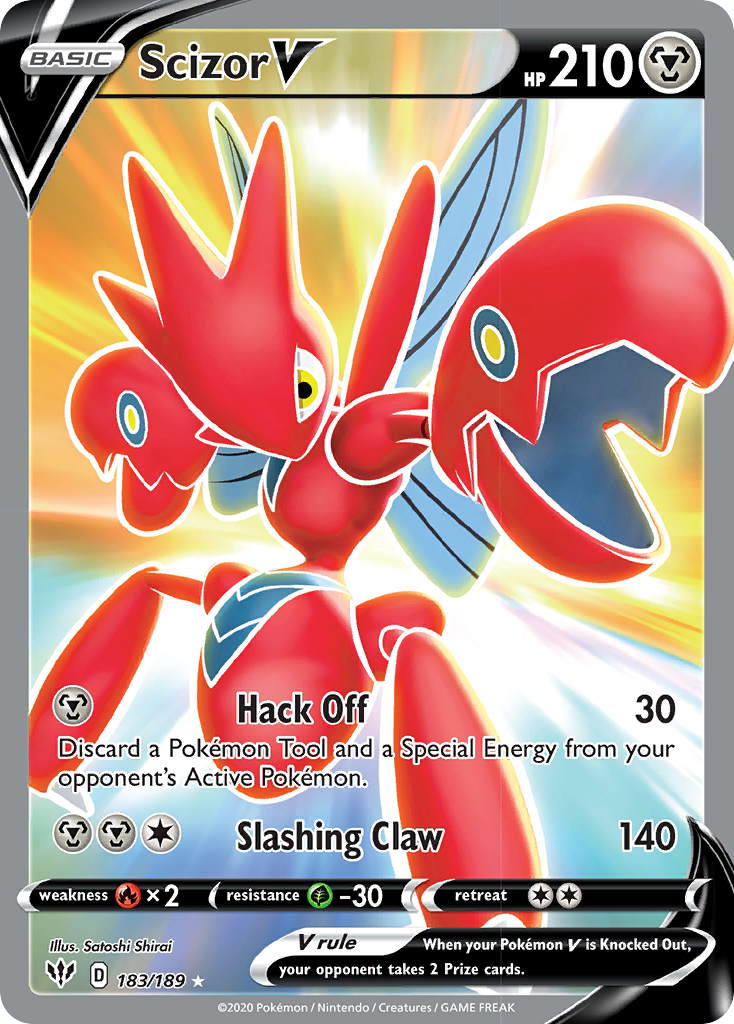 Scizor V (183/189) [Sword & Shield: Darkness Ablaze] | Deep Dive Games St. Marys