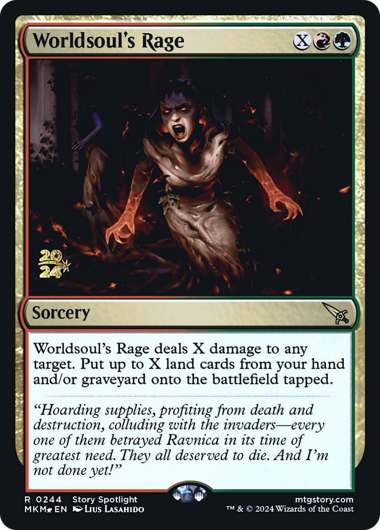 Worldsoul's Rage [Murders at Karlov Manor Prerelease Promos] | Deep Dive Games St. Marys