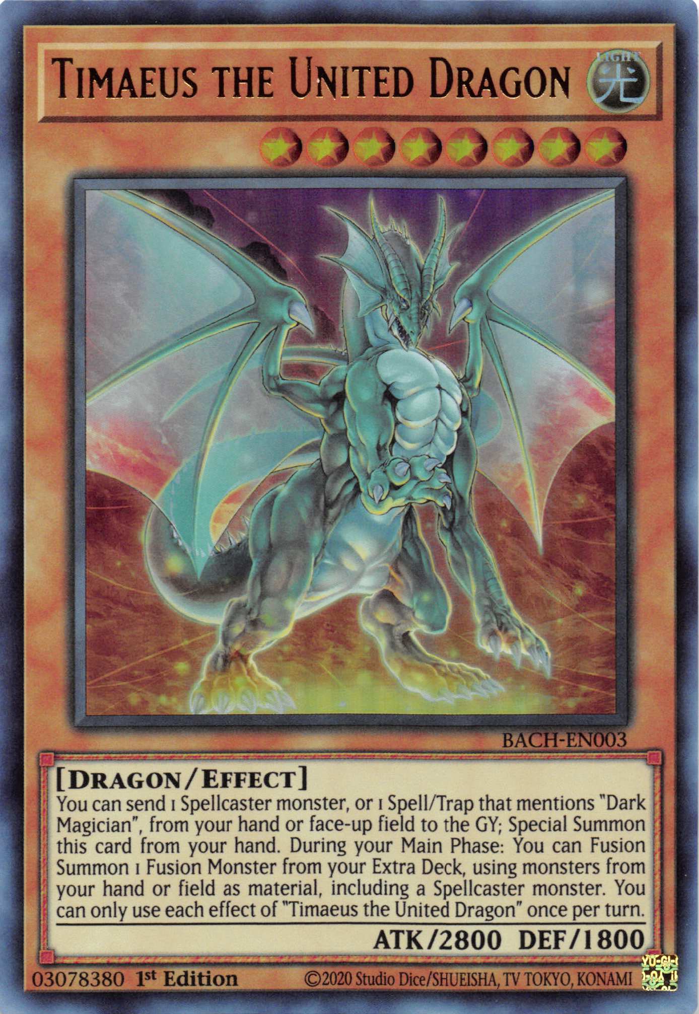 Timaeus the United Dragon [BACH-EN003] Ultra Rare | Deep Dive Games St. Marys