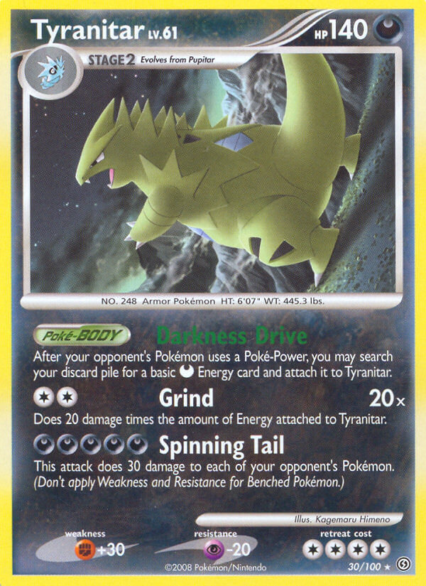 Tyranitar (30/100) (Theme Deck Exclusive) [Diamond & Pearl: Stormfront] | Deep Dive Games St. Marys