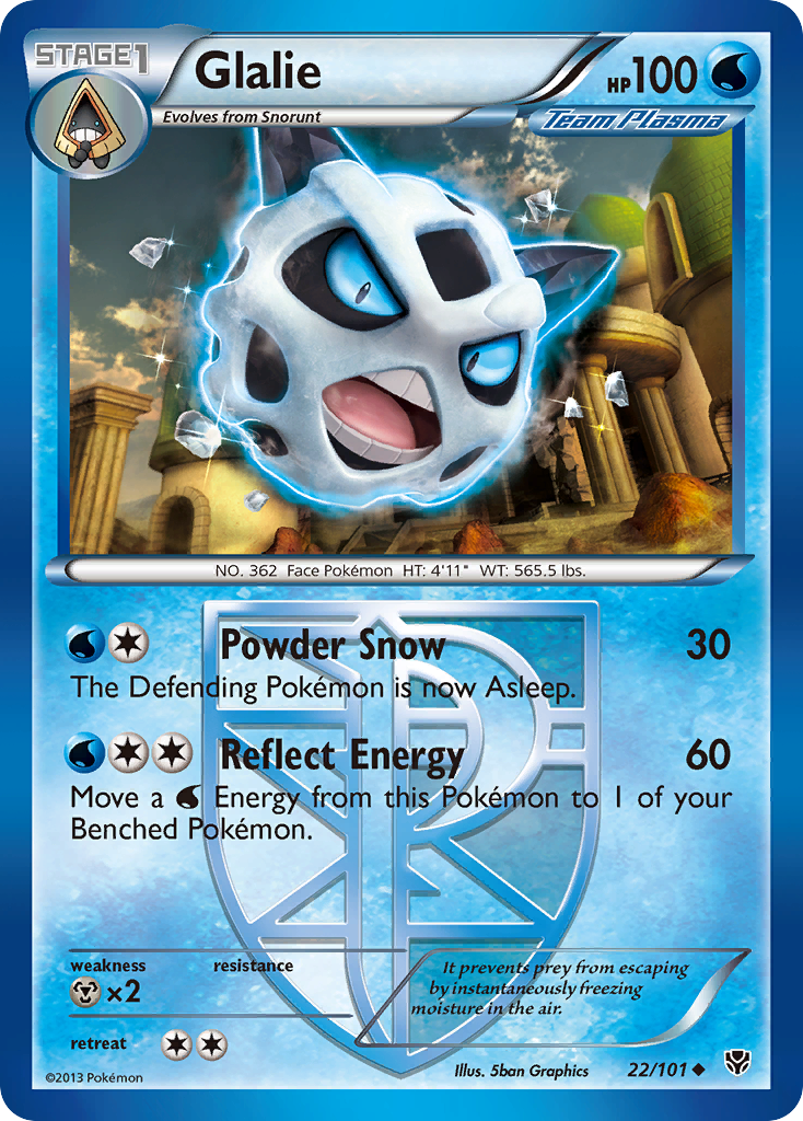 Glalie (22/101) [Black & White: Plasma Blast] | Deep Dive Games St. Marys