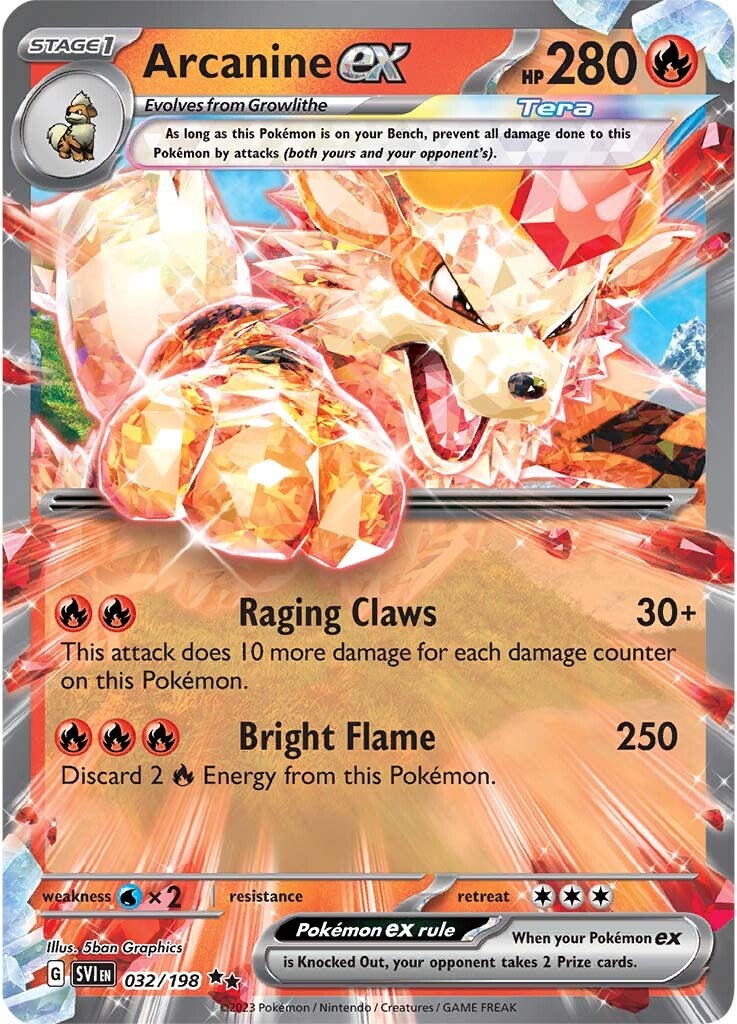 Arcanine ex (032/198) [Scarlet & Violet: Base Set] | Deep Dive Games St. Marys