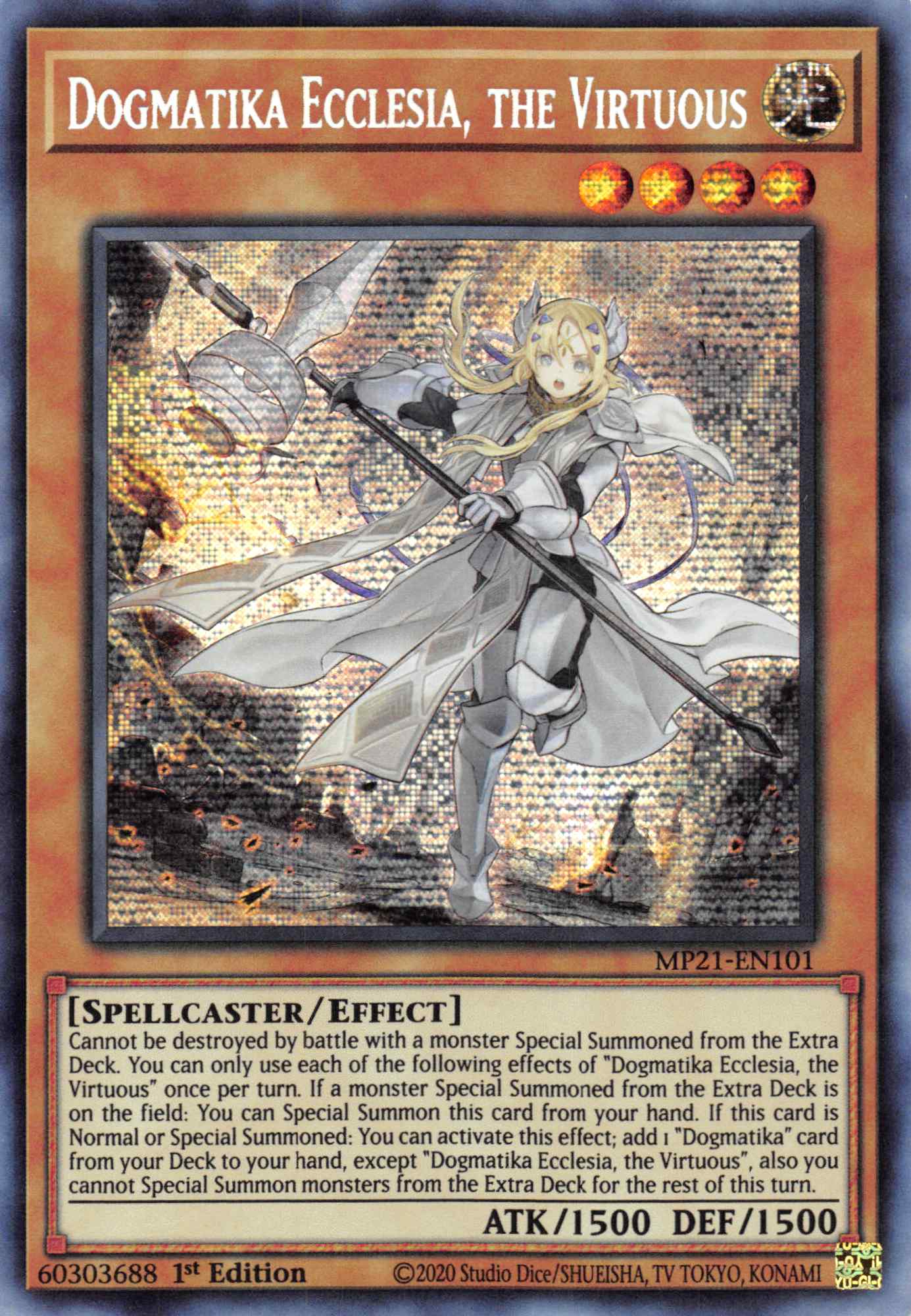 Dogmatika Ecclesia, the Virtuous [MP21-EN101] Prismatic Secret Rare | Deep Dive Games St. Marys