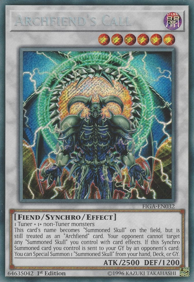 Archfiend's Call [FIGA-EN032] Secret Rare | Deep Dive Games St. Marys