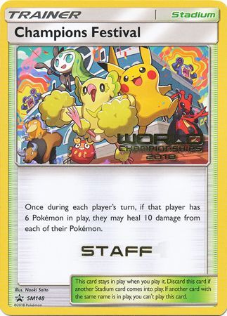 Champions Festival (SM148) (2018 Staff) [Sun & Moon: Black Star Promos] | Deep Dive Games St. Marys