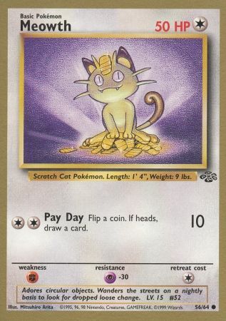 Meowth (56/64) (Gold Bordered Promo) [Jungle Unlimited] | Deep Dive Games St. Marys