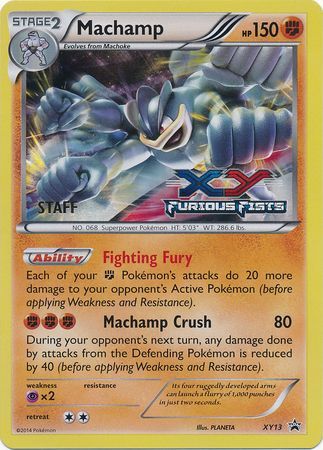 Machamp (XY13) (Staff) [XY: Black Star Promos] | Deep Dive Games St. Marys