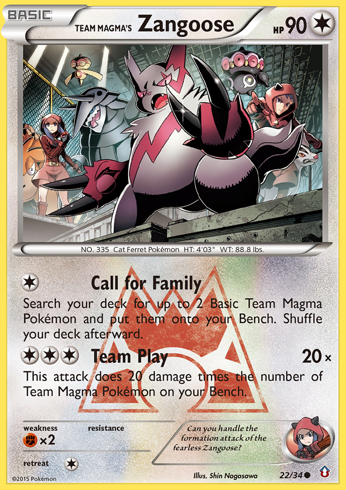 Team Magma's Zangoose (22/34) [XY: Double Crisis] | Deep Dive Games St. Marys