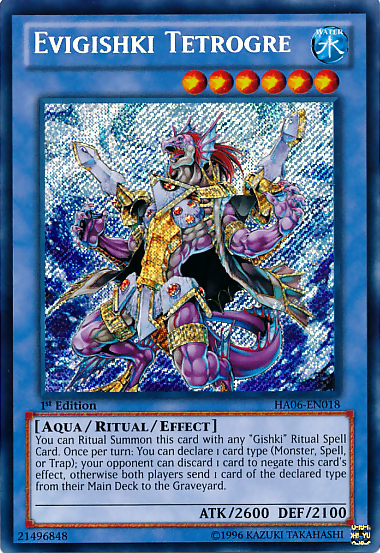 Evigishki Tetrogre [HA06-EN018] Secret Rare | Deep Dive Games St. Marys