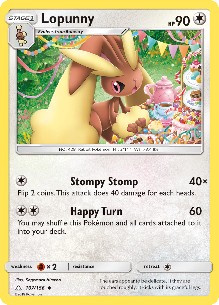 Lopunny (107/156) [Sun & Moon: Ultra Prism] | Deep Dive Games St. Marys