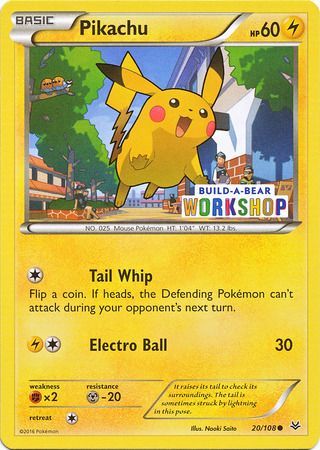 Pikachu (20/108) (Build A Bear Workshop Exclusive) [Miscellaneous Cards] | Deep Dive Games St. Marys