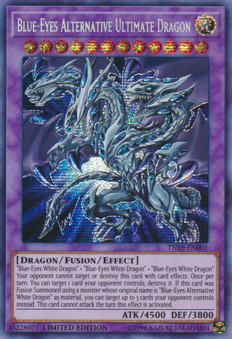 Blue-Eyes Alternative Ultimate Dragon [TN19-EN001] Prismatic Secret Rare | Deep Dive Games St. Marys