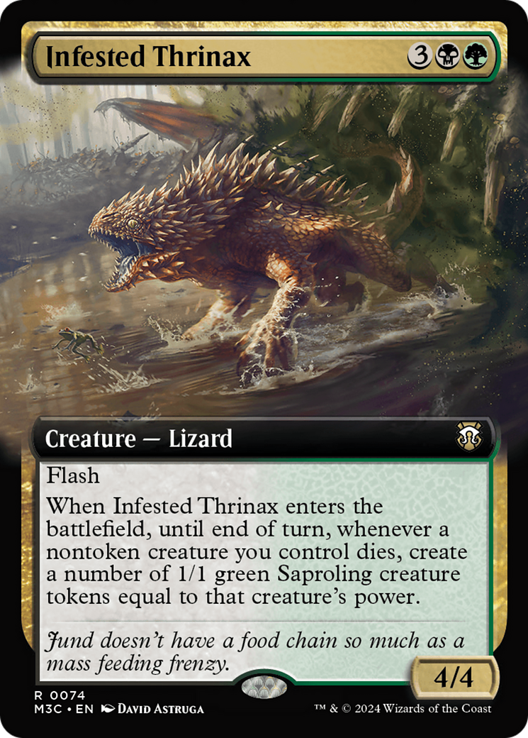 Infested Thrinax (Extended Art) (Ripple Foil) [Modern Horizons 3 Commander] | Deep Dive Games St. Marys