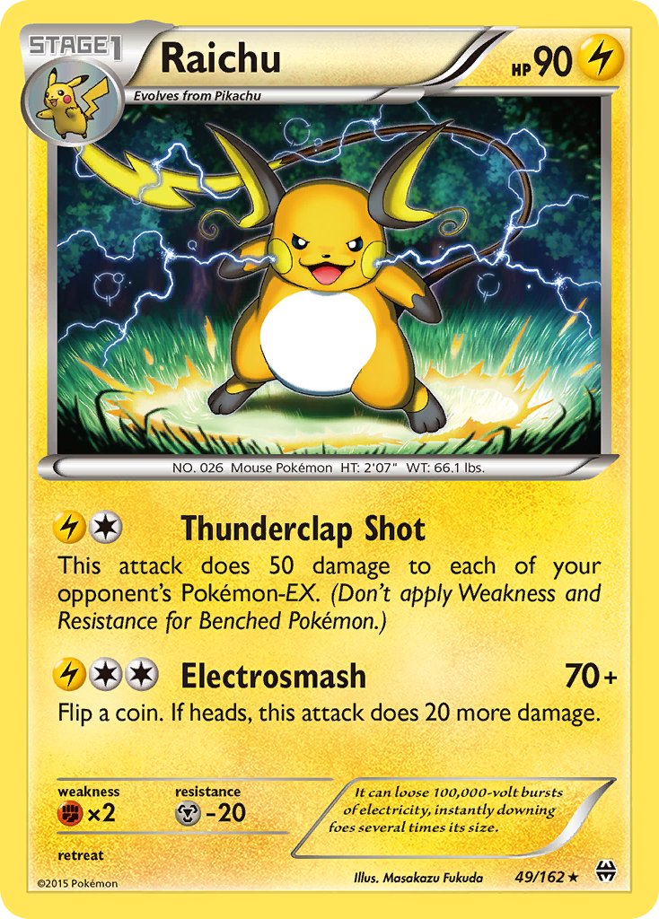 Raichu (49/162) (Theme Deck Exclusive) [XY: BREAKthrough] | Deep Dive Games St. Marys