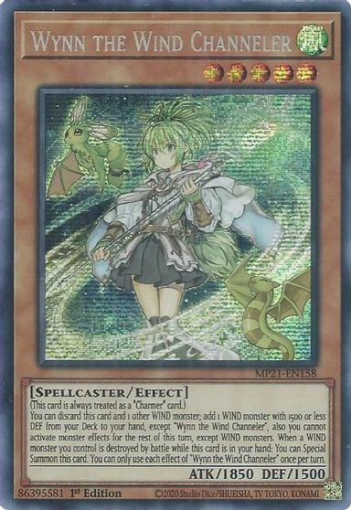 Wynn the Wind Channeler [MP21-EN158] Prismatic Secret Rare | Deep Dive Games St. Marys