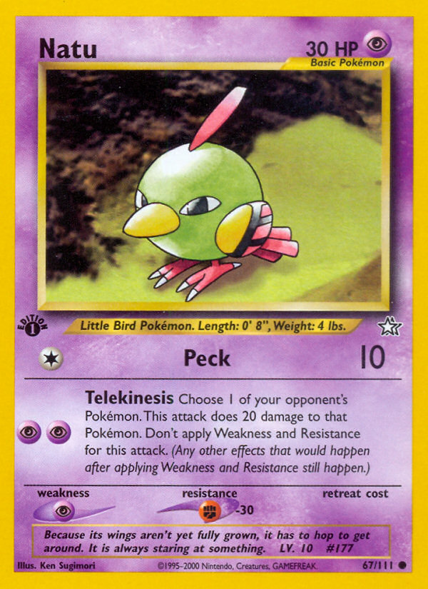 Natu (67/111) [Neo Genesis 1st Edition] | Deep Dive Games St. Marys