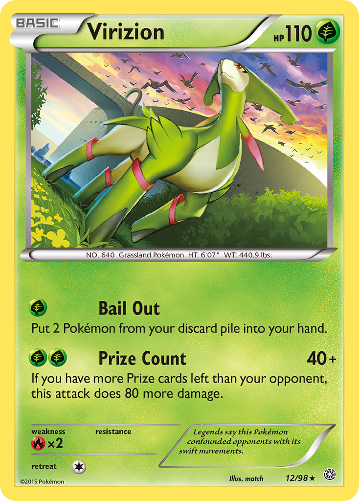 Virizion (12/98) [XY: Ancient Origins] | Deep Dive Games St. Marys