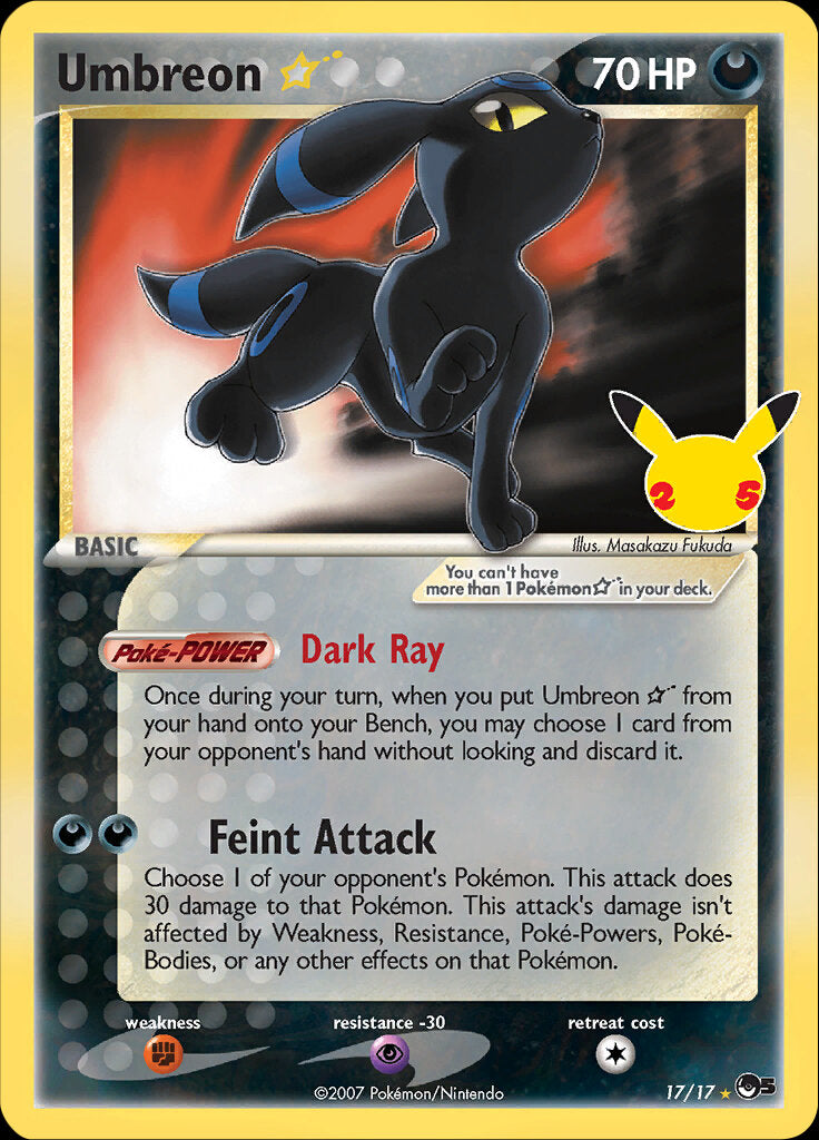 Umbreon (17/17) (Star) [Celebrations: 25th Anniversary - Classic Collection] | Deep Dive Games St. Marys