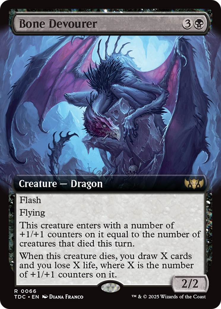 Bone Devourer (Extended Art) [Tarkir: Dragonstorm Commander] | Deep Dive Games St. Marys