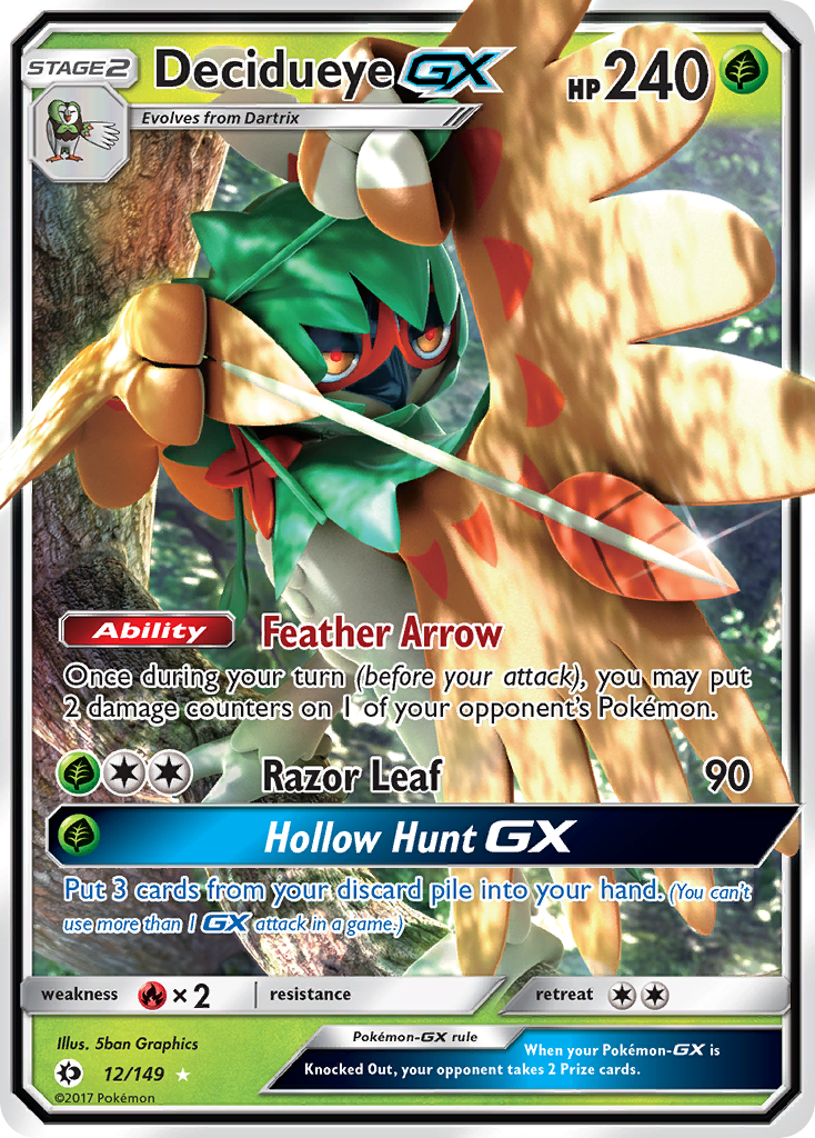 Decidueye GX (12/149) [Sun & Moon: Base Set] | Deep Dive Games St. Marys