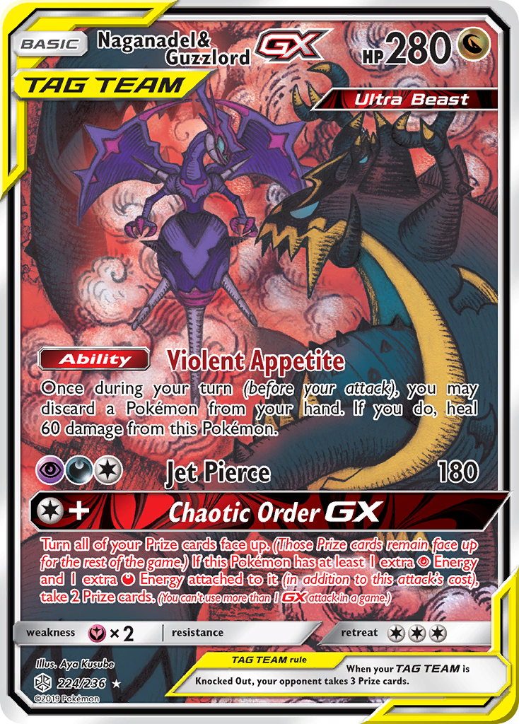 Naganadel & Guzzlord GX (224/236) [Sun & Moon: Cosmic Eclipse] | Deep Dive Games St. Marys