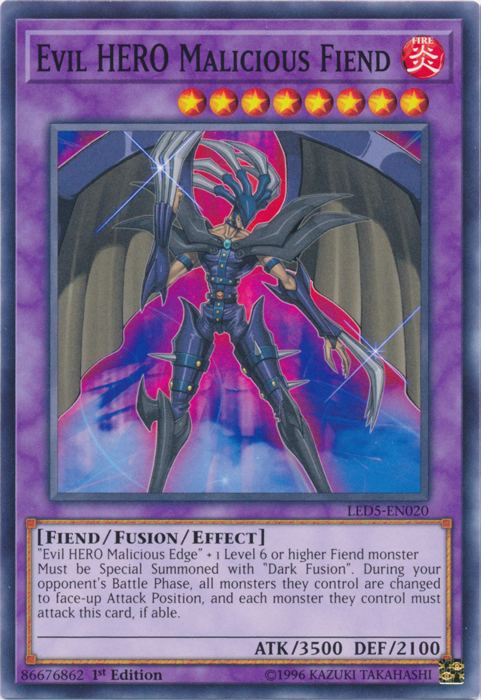 Evil Hero Malicious Fiend [LED5-EN020] Common | Deep Dive Games St. Marys