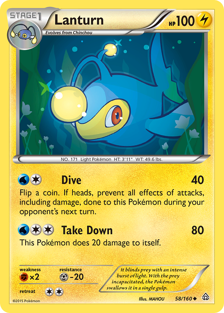 Lanturn (58/160) [XY: Primal Clash] | Deep Dive Games St. Marys